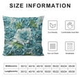 thumbnail image 5 of JEUXUS   Decorative 3D Rose Flower Pillow Cover, Faux Fur Throw Pillow Covers, Throw Pillows for Bed Soft Square Sofa Pillow Covers for Sofa Bedroom Car (Blue, White, Silver), 5 of 5