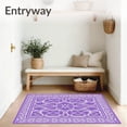 thumbnail image 3 of ODIKA 6'x9' Machine Washable Non-Slip Area Rug, Labyrinth Artisan High Traffic Rug with Pad, Purple, 665352, 3 of 8
