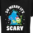 thumbnail image 3 of Monsters Inc - So Merry Its Scary - Women's Short Sleeve Graphic T-Shirt, 3 of 5
