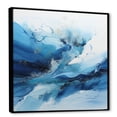 thumbnail image 2 of Designart "Glacier Charm In Blue And White III" Abstract Shapes Floater Framed Canvas Art Print, 2 of 5
