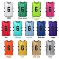 thumbnail image 3 of 12 PCS Adults Soccer Pinnies Quick Drying Football Team Jerseys Youth Sports Scrimmage Soccer Team Training Numbered Bibs Practice Sports Vest, 3 of 5