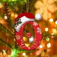 thumbnail image 4 of JeashCHAT 26 Initial Letter Christmas Ornaments, Red Personalized Christmas Initial Ornaments, Christmas Tree Decoration Hanging Pendant Xmas Gifts for Kids, 4 of 5