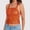Orange, variant on Women Tank Top Rhinestone Sleeveless Crop Party Nightclub Breathable Womens Camisole Beige L