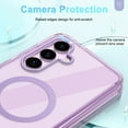 thumbnail image 3 of Dteck Built-in Screen Protector Case for Samsung Galaxy S24 Plus,Compatible with Mag-Safe Slim TPU+PC Full-Body Stylish Shockproof Protective Transparent Cover,Lightpurple, 3 of 7