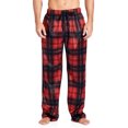 thumbnail image 2 of Ashford & Brooks Men's Mink Fleece Sleep Lounge Pajama Pants - Red Black Plaid - Large, 2 of 4
