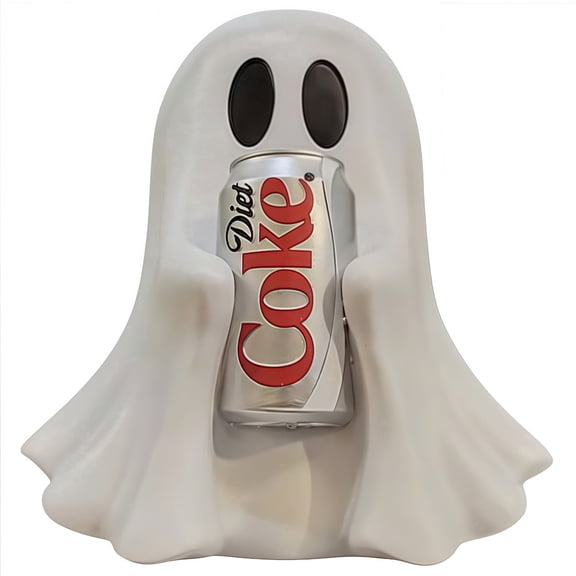 Halloween Cute Ghost Ghost Holding Coke, 5.9 '' Cute Ghost Drink Holder Coke, Spooky Beverage Holder Figurine, Halloween Decorations For Tabletop, Party Decor & Office & Desk Display Hallow