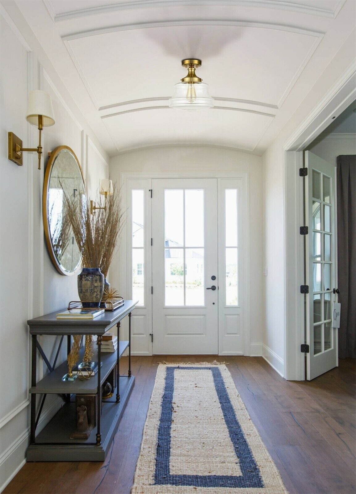Modern Gold Semi Flush Mount Ceiling Light Schoolhouse Hallway Ceiling Light