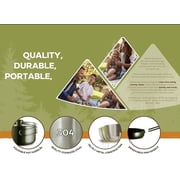 Wealers 8pc Camping Cookware Set Stainless Steel Pots and Pans with Travel Tote Bag