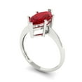 thumbnail image 2 of Clara Pucci 14K White Gold 2.5ct Ruby Solitaire Ring for Women, 2 of 7