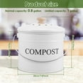 thumbnail image 2 of Kitchen Compost Bin 0.8 Gallon Metal Countertop Compost Bin with Lid and Handle Smell Resistant Indoor Waste Bucket for Food Waste, 2 of 10