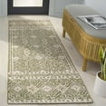 thumbnail image 2 of SAFAVIEH Micro-Loop Aditya Geometric Runner Rug, Green/Ivory, 2'3" x 5', 2 of 10