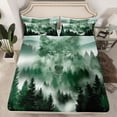 thumbnail image 2 of Feelyou Teen Jungle Wolf Twin Sheet Sets, Farmhouse Nature Scenery Bedding, 3pcs, 2 of 7
