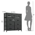 thumbnail image 3 of DEXTRUS 9-Drawer Fabric Dresser, Sturdy Storage with Metal Frame for Bedroom & Closet – Black Gray, 3 of 6