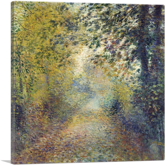 ARTCANVAS In The Woods 1880 Canvas Art Print by Pierre-Auguste Renoir - Size: 18" x 18" (0.75" Deep)