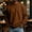 Coffee, variant on Mens Sweatshirt Long Sleeve Crew Neck Fleece Lined Sweatshirt Solid Tone Loose Fit Warm Outdoor Top L