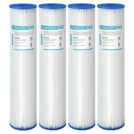 

Membrane Solutions 50 Micron 20 x4.5 Pleated Sediment Water Filter Cartridge Compatible with 20 inch RO Unit ECP5-BB AP810-2 HDC3001 CP5-BB SPC-45-1005 ECP1-20BB 4 Pack
