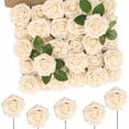 thumbnail image 1 of Flores artificiales N&T NIETING, rosas de espuma en crema, 50 unidades, 18 cm, 1 of 9