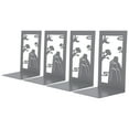 thumbnail image 3 of Sujetalibros decorativosSujetalibros de metal de 4 piezas Soporte para libros Sujetalibros de metal antideslizante Muy versátil Jadeshay  A, 3 of 8