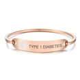 thumbnail image 6 of Vnox Medical Alert Bracelets, Rose-Gold Stainless Steel Diabetic Cuff Bracelets for Women, 6 of 6