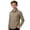 00-Khaki177, variant on Yiyuu Boys Long Sleeve Button Down Shirt Solid Classic Cotton Linen Shirt, Sizes 5-16