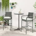 thumbnail image 4 of Costway 4PCS Patio PE Wicker Bar Chairs Counter Height Barstools With Armrests &Cushions, 4 of 9