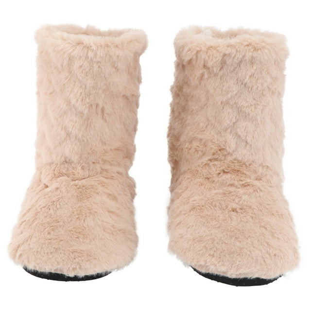 1 Paire de Bottes de Sol Semelle Intérieure Antidérapantes Chaussures de Sol Chaudes (Camel)