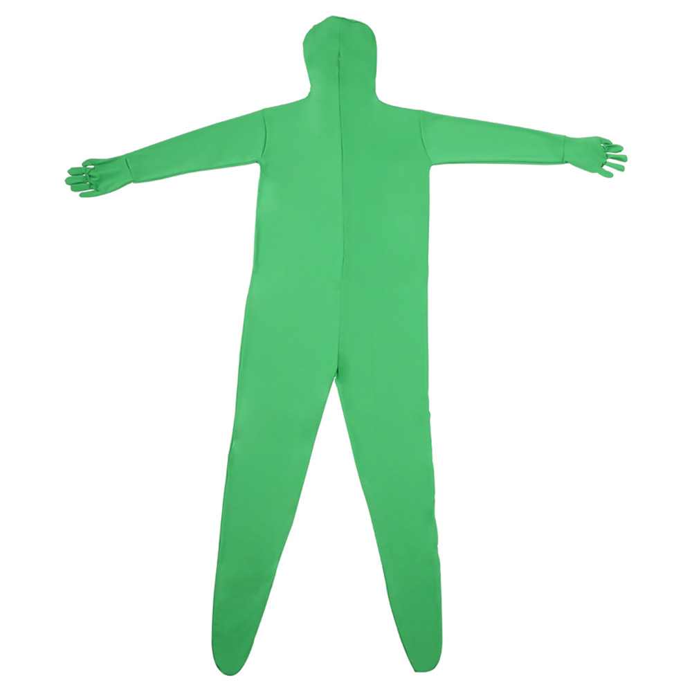 Full Body Photography Chromakey Green Suit Unisex Adult Green Bodysuit