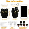 thumbnail image 2 of 5 PCS Black Cat Bag Charm Cute Cat Plush Keychain Black Cat Gifts for Handbags Backpacks Purse Keychain Accessories Charm Cat Lover Gifts, 2 of 14