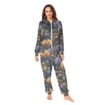 thumbnail image 2 of FORMRS Onesies Pajama for Adults Unisex Hoodie Winter Jumpsuit One Piece Sleepwear, Sizes S-2XL, Halloween Houses Pattern, 2 of 7
