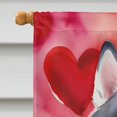 thumbnail image 4 of Siberian Husky My Valentine House Flag, 4 of 7