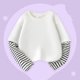thumbnail image 3 of Cowsor Tween Shirts Long Sleeve Color Block Tops, 3 of 5