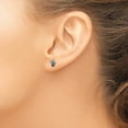 thumbnail image 4 of Auriga Fine Jewelry 925 Sterling Silver and Antiqued Sea Shell Stud Earrings for Women (L- 9mm, W- 7mm), 4 of 6