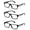 Matte Black, variant on 3 Pairs Classic Basic Simple Geeky Comfortable Stylish Reading Glasses with Lanyard