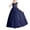 Navy, variant on AUNVITO Girls Sleeveless Round Neck Tulle Dress Elegant Princess Party Evening Pageant Luxury Mesh Formal Gown