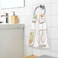 thumbnail image 3 of Yayeee 2 Pack Hand Towels for Bathroom 100% Cotton 16" x 28" Soft Absorbent Kitchen Towel, Toasts Pattern, 3 of 7