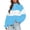 Light Blue, variant on Women Quarter Zip Sweatshirt Stand Collar Long Sleeve Pullover Tops Loose Casual Striped Sweatshirts for Fall Daily Everyday Wear Red XXL