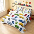 thumbnail image 3 of Erosebridal Garbage Truck Quilt Full, City Full Bedspread Sets, Garbage Truck 3pcs 1 Coverlet and 2 Pillowcases, 3 of 7