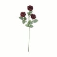 Artificial Roses Bouquet with 3 Heads Plastic Flowers for Home Decor ...