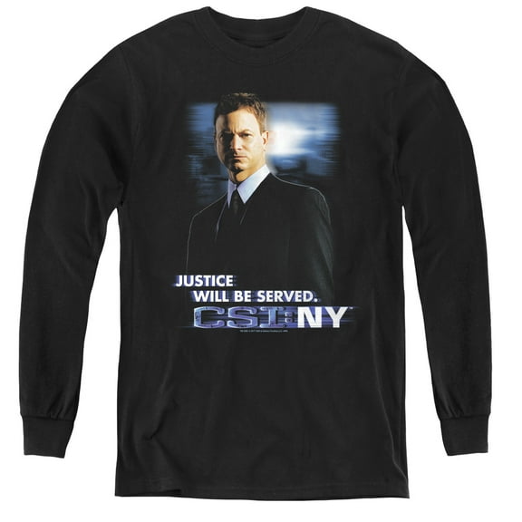 Csi:Ny Justice Served Youth Long Sleeve T-Shirt Black