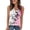 Hot Pink, variant on GIPQJK Womens Tank Tops V Neck Casual Loose Fit Sleeveless Floral Print Tees Beach Vacation Fashion Cute Clothes,Khaki 3XL
