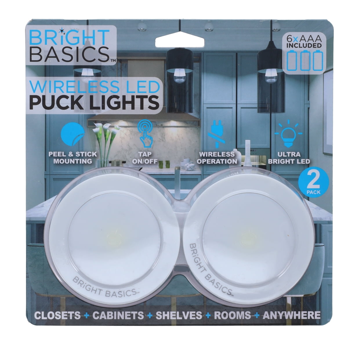 Bright Basics SBB2WPL08 Wireless Led Puck Lights