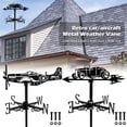 thumbnail image 1 of Wind Direction Indicator Metal Weather Vane Weather Resistant Retro Creative Roof Decor Accessories for Outdoor Garden Yard, 1 of 11