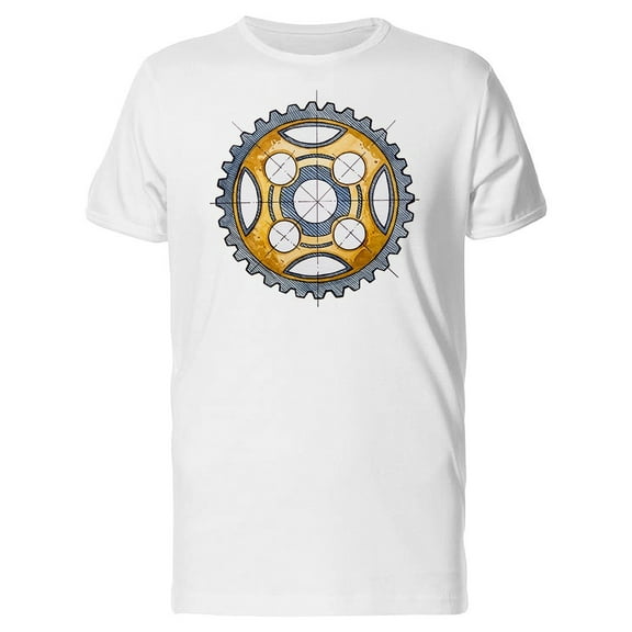 Illustration Of A Golden Gear Tee Men's -Image by Shutterstock