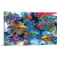 thumbnail image 1 of ARTCANVAS Goldfish Freshwater Aquarium Fishes Rectangle Canvas Art Print - Size: 40" x 26" (1.50" Deep), 1 of 9