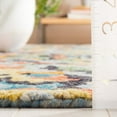 thumbnail image 4 of SAFAVIEH Blossom Everitt Floral Wool Runner Rug, Blue/Multi, 2'3" x 16', 4 of 9