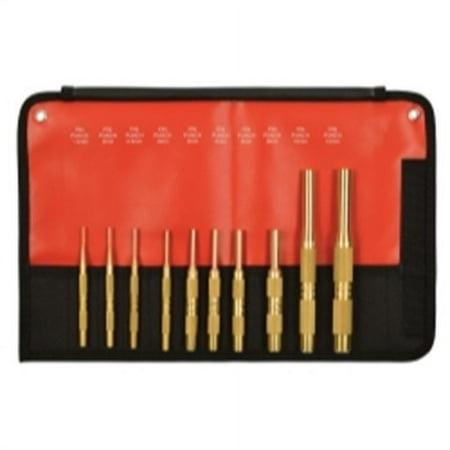UPC: 0045256613871 | Mayhew 61387 10 Piece Brass Pin Punch Metric Set