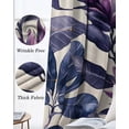 thumbnail image 3 of Blue Purple Botanical Blackout Curtains for Bedroom Living Room Darkening Curtains 84 Inch Length 2 Panels Set Spring Flowers Summer Retro Window Curtain Window Treatment Grommet Drapes 52"x84", 3 of 9