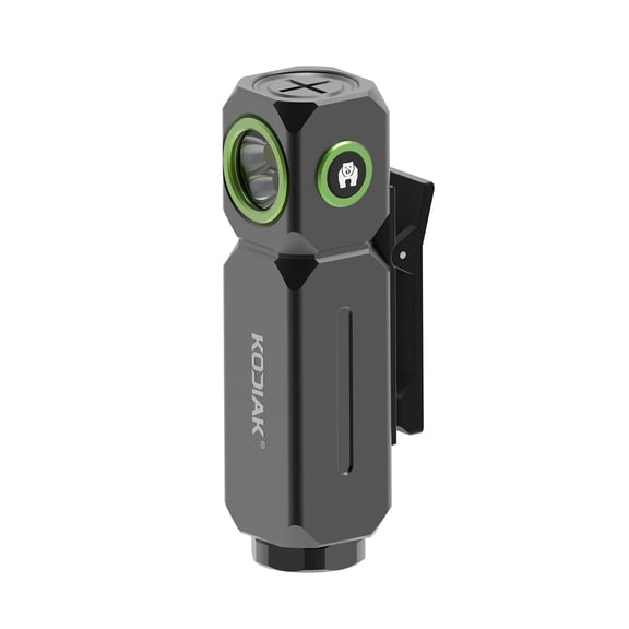 Kodiak Konvert 1500-Lumen LED Headlamp with Adjustable Strap, USB-C Rechargeable Camping Light, Black/Green