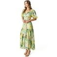 thumbnail image 2 of Flying Tomato Women's Soft Floral Tropical Midi Dress (S, Sage), 2 of 5