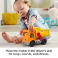 thumbnail image 4 of Fisher-Price Little People Work Together Dump Truck Toddler Construction Toy with Music & 3 Pieces, 4 of 6